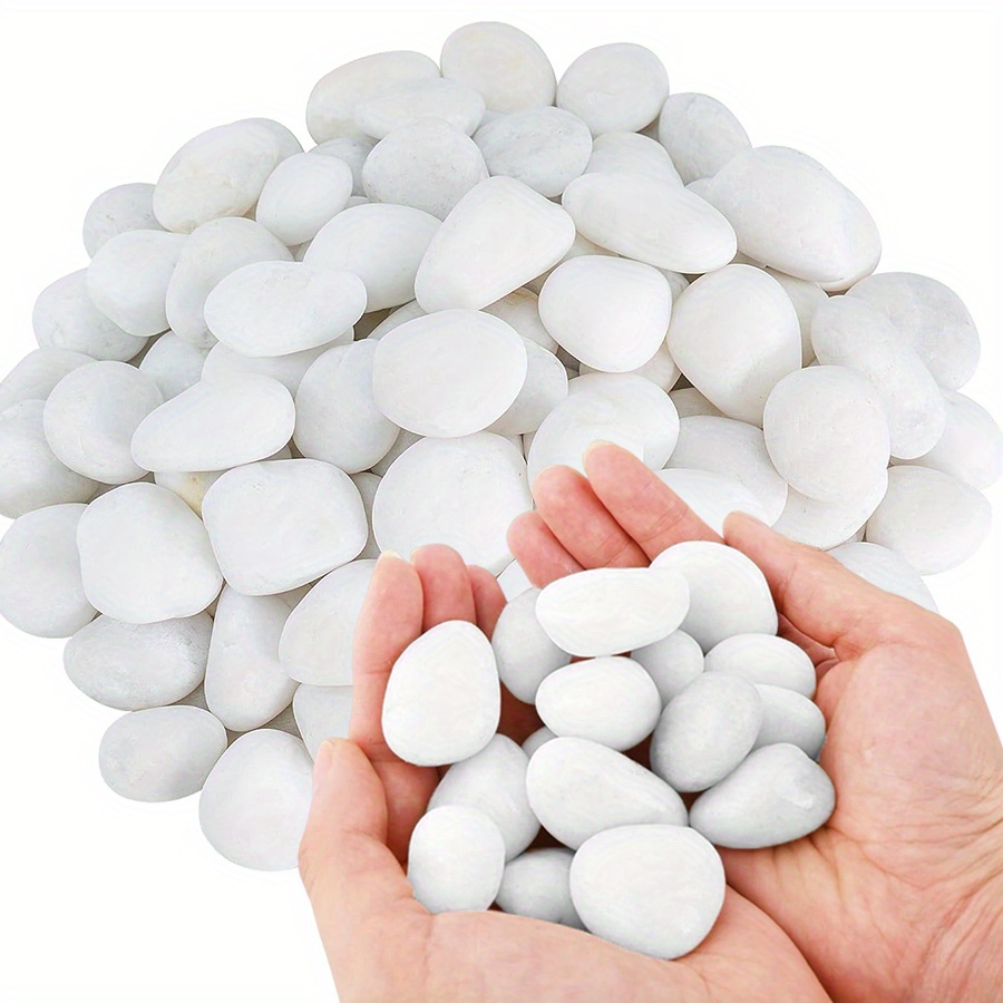 Marine Fish Tank - 200/400g Witte Hooggepolijste Natuurlijke Kiezels 2-3