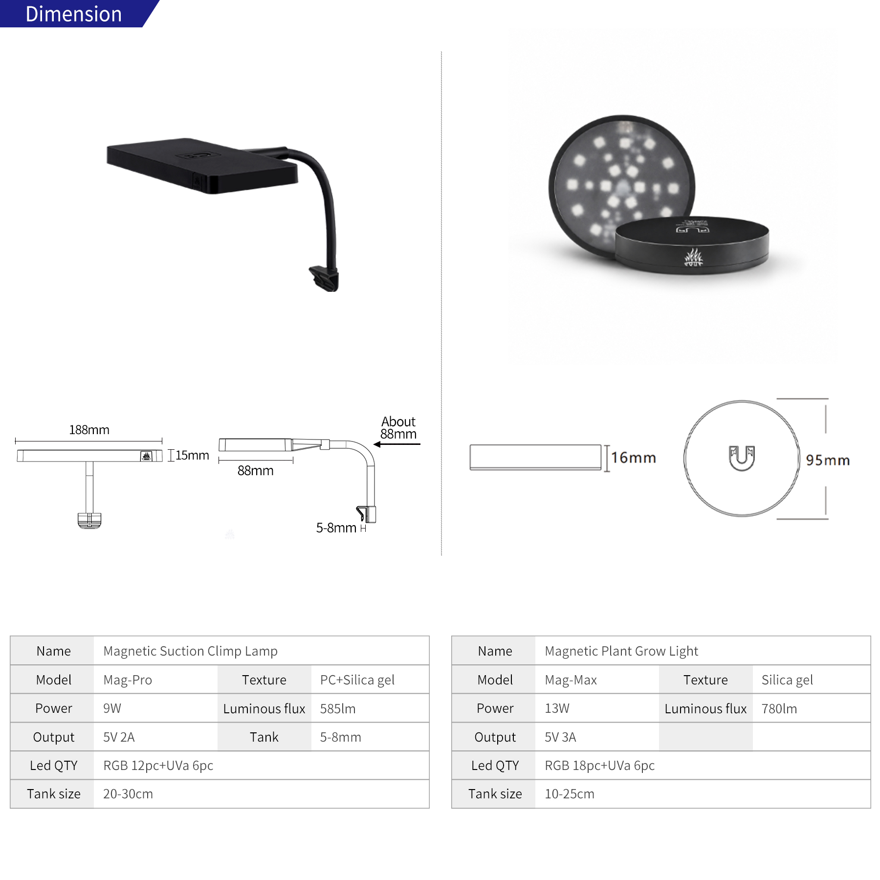 WEEK AQUA Mag-Pro Mag-Max Nano - Aquarium Marine Lights recensie en prijs