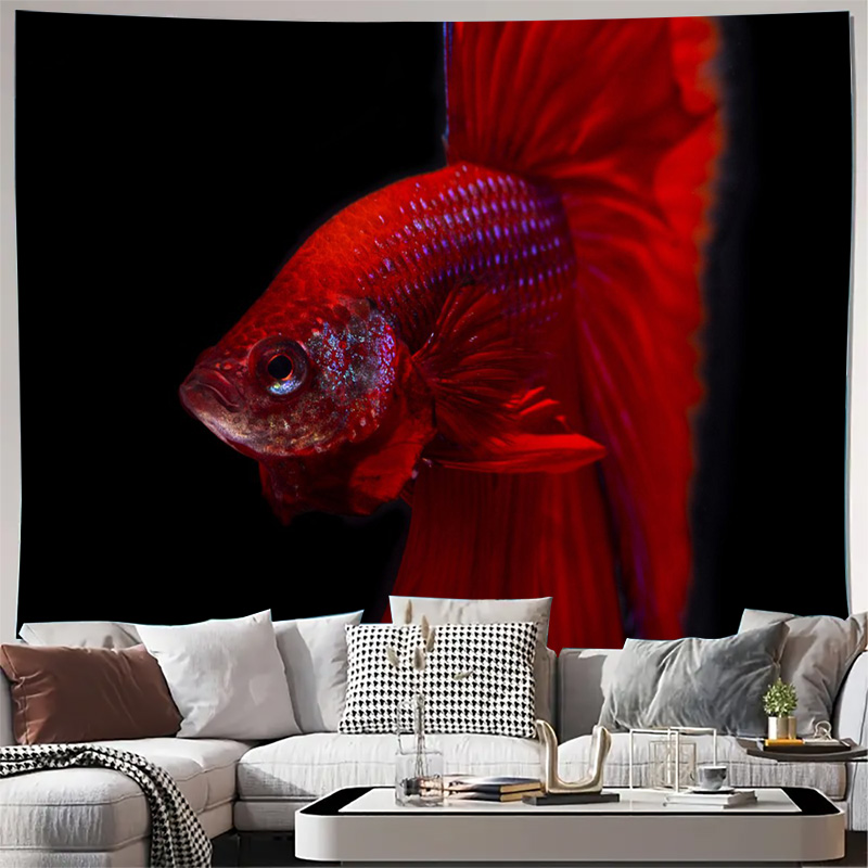 Levendige rode Betta Fish Tape - Ocean Aquarium recensie en prijs